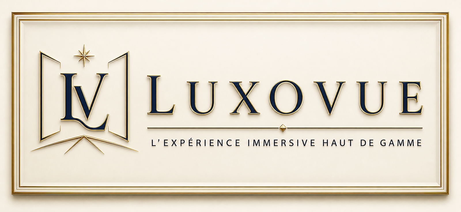 Logo Luxovue en relief